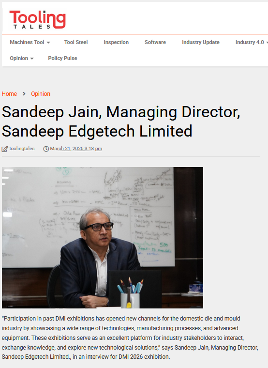 Sandeep Jain, Managing Director, Sandeep Edgetech Limited